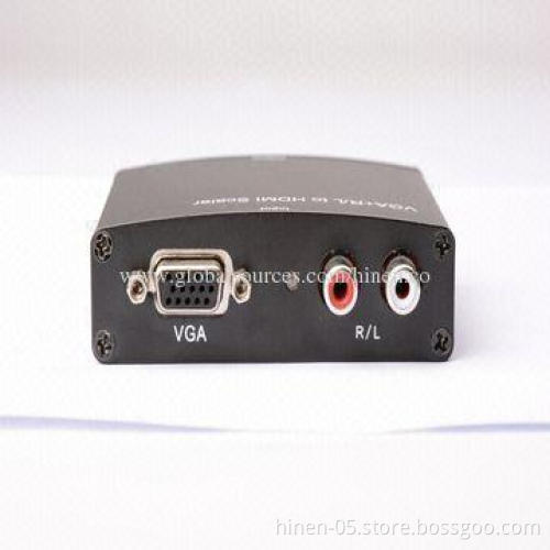 VGA+R/L to HDMI Scaler Converter, Supports HDMI Resolution to Fixed 1280*720P and 1920*1080P
